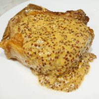 Pork Chop with Creamy Grain Mustard Sauce